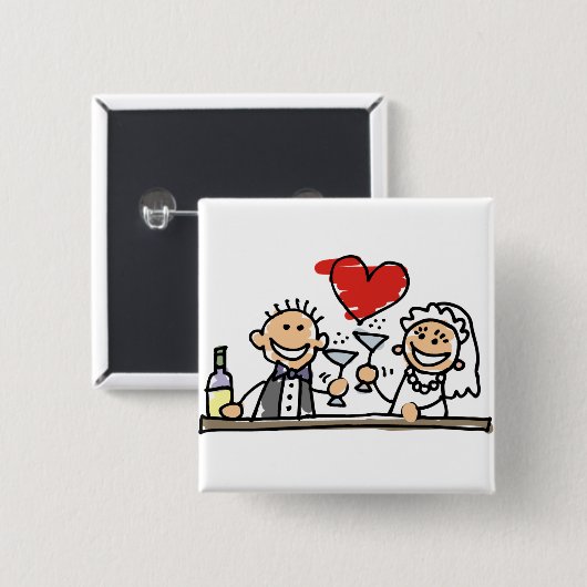 Hochzeitsfeier Button (Vorne & Hinten)