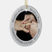 Hochzeitsfeier Custom Foto Keramik Ornament (Rechts)