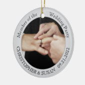 Hochzeitsfeier Custom Foto Keramik Ornament (Links)