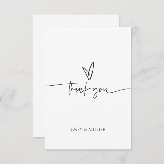 Hochzeitsfeier Danke, dass ihr ein Kartengeschenk- Dankeskarte (Vorne/Hinten)