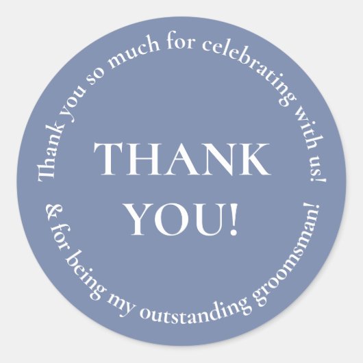 Hochzeitsfeier Danke Gastgeschenk Hochzeit Sticker (Vorderseite)