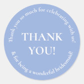 Hochzeitsfeier Danke Gastgeschenk Hochzeit Sticker (Vorderseite)