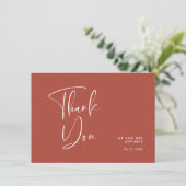 Hochzeitsfeier Dankeskarte (Stehend Vorderseite)