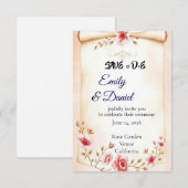 Hochzeitsfeier-Dekoration Save The Date (Vorne/Hinten)