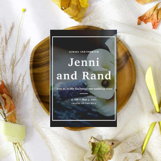 Hochzeitsfeier der Calla Lily Einladung