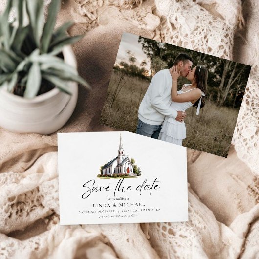 Hochzeitsfeier der Kirche Save The Date