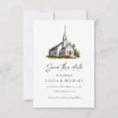 Hochzeitsfeier der Kirche Save The Date (Vorderseite)