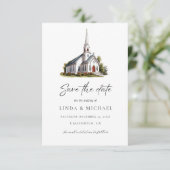 Hochzeitsfeier der Kirche Save The Date (Stehend Vorderseite)
