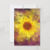 ~* Hochzeitsfeier der Lila Rustikalen Sonnenblume RSVP Karte (Rückseite)