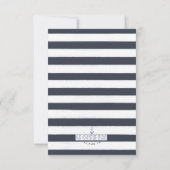 Hochzeitsfeier der Navy & White Watercolor RSVP Karte (Rückseite)