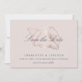 Hochzeitsfeier der Roten Rose Save The Date (Vorderseite)