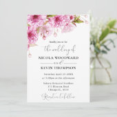 Hochzeitsfeier der Wasserfarbenfeder Einladung (Stehend Vorderseite)