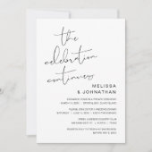 Hochzeitsfeier, die Feier wird fortgesetzt Einladung (Vorderseite)