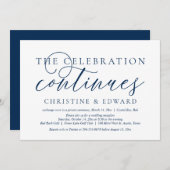 Hochzeitsfeier, die Feier wird fortgesetzt Einladung (Vorne/Hinten)