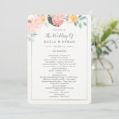 Hochzeitsfeier Doppelsiebenblütenprogramm Programm (Stehend Vorderseite)