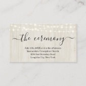 Hochzeitsfeier - Einfache Eintrittskarte Begleitkarte (Vorderseite)