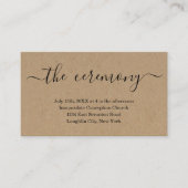 Hochzeitsfeier - Einfache Eintrittskarte Begleitkarte (Vorderseite)