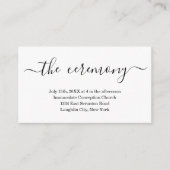 Hochzeitsfeier - Einfache Eintrittskarte Begleitkarte (Vorderseite)