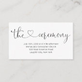 Hochzeitsfeier - Einfache Eintrittskarte Begleitkarte (Vorderseite)