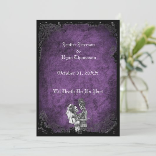 Hochzeitsfeier Einladung (Stehend Vorderseite)