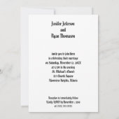 Hochzeitsfeier Einladung (Rückseite)