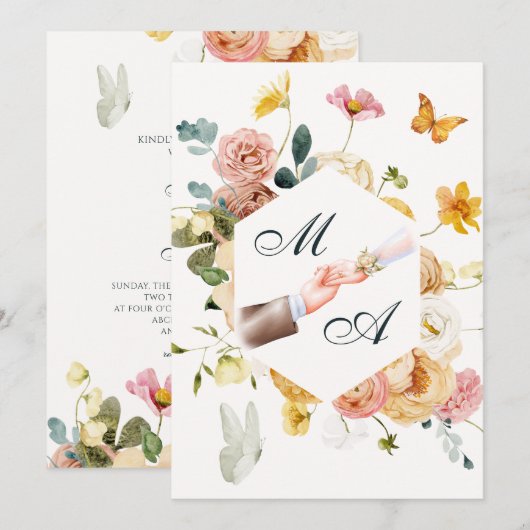 Hochzeitsfeier Einladung (Vorne/Hinten)