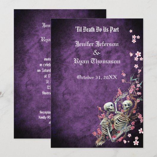 Hochzeitsfeier Einladung (Vorne/Hinten)