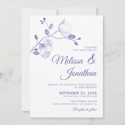 Hochzeitsfeier Einladung (Vorderseite)