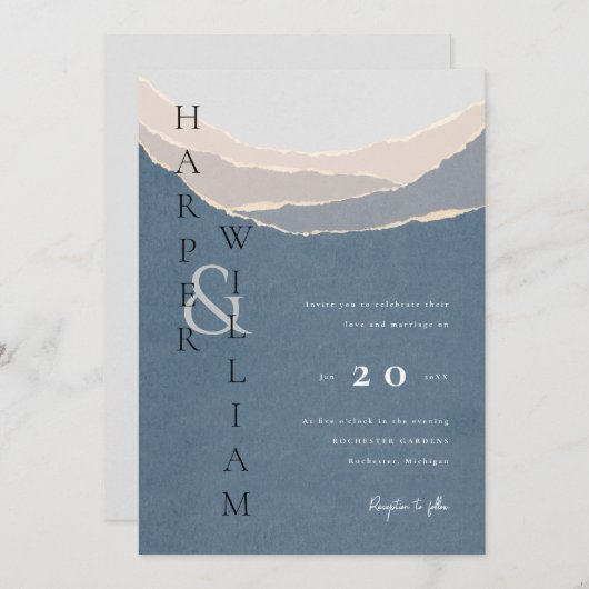 Hochzeitsfeier Einladung (Vorne/Hinten)