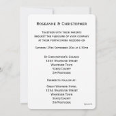 Hochzeitsfeier Einladung (Rückseite)