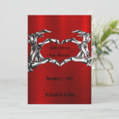 Hochzeitsfeier Einladung (Stehend Vorderseite)