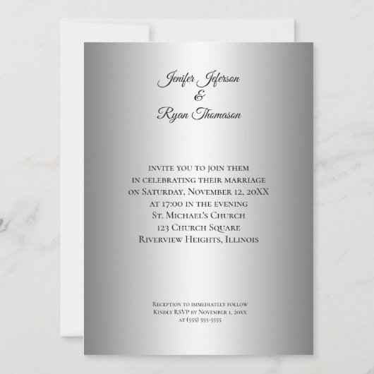 Hochzeitsfeier Einladung (Rückseite)