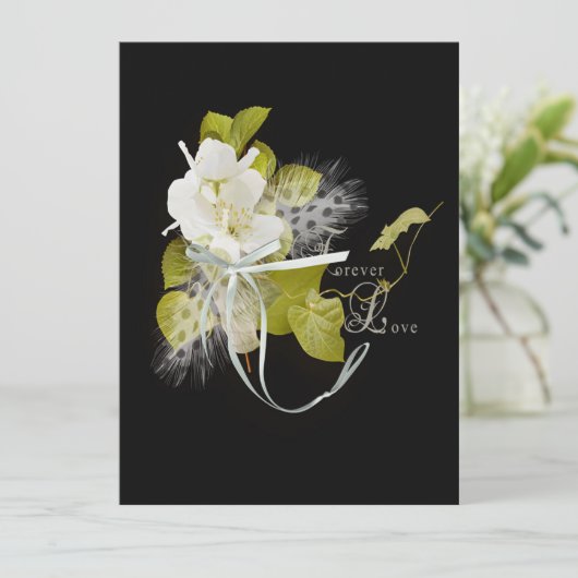 Hochzeitsfeier Einladung (Stehend Vorderseite)