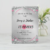 Hochzeitsfeier Einladung (Stehend Vorderseite)