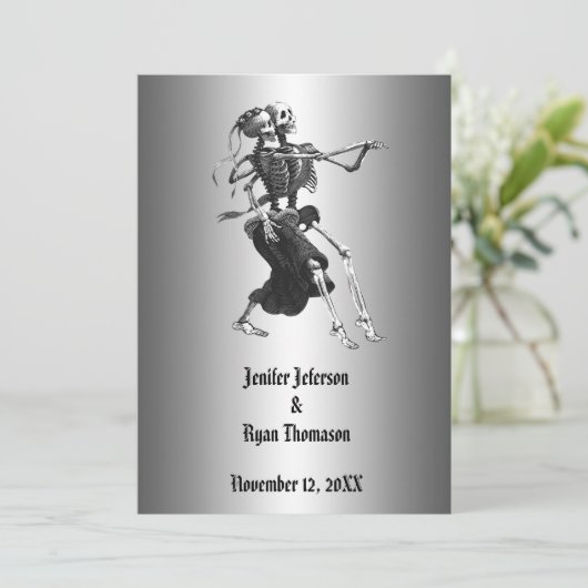 Hochzeitsfeier Einladung (Stehend Vorderseite)