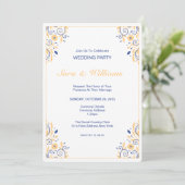 Hochzeitsfeier Einladung (Stehend Vorderseite)