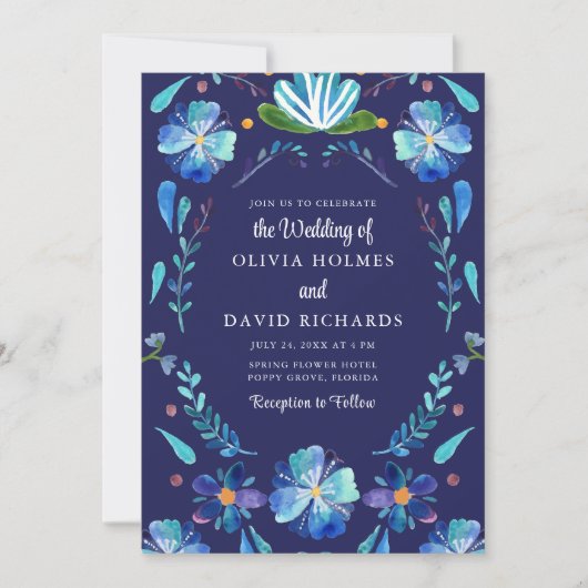 Hochzeitsfeier Einladung (Vorderseite)