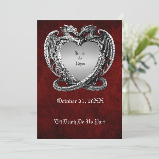 Hochzeitsfeier Einladung (Stehend Vorderseite)