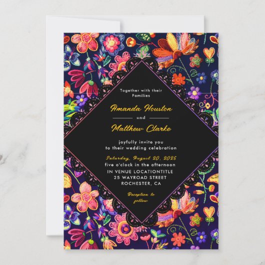 Hochzeitsfeier Einladung (Vorderseite)