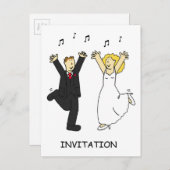 Hochzeitsfeier Einladung Couple Dancing (Vorne/Hinten)