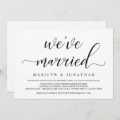 Hochzeitsfeier, elegantes Empfang Party Einladung (Vorne/Hinten)