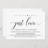 Hochzeitsfeier, elegantes Empfang Party Invita Einladung (Vorne/Hinten)