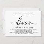 Hochzeitsfeier, elegantes Empfang Party Invita Einladung (Vorderseite)