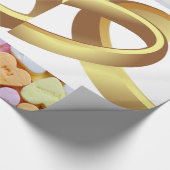 Hochzeitsfeier Elegantes Hochzeitsringpapier Geschenkpapier (Ecke)