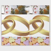 Hochzeitsfeier Elegantes Hochzeitsringpapier Geschenkpapier (Flach)