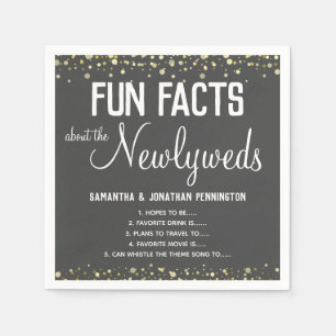 Hochzeitsfeier Facts Minimal Confetti Napkin Serviette