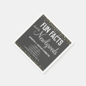 Hochzeitsfeier Facts Minimal Confetti Napkin Serviette (Ecke)