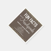Hochzeitsfeier Facts Minimal Confetti Napkin Serviette (Ecke)