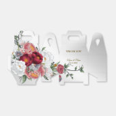 Hochzeitsfeier Farbenfrohe Rote Blütensilber Geschenkschachtel (Ungefaltet)