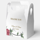 Hochzeitsfeier Farbenfrohe Rote Blütensilber Geschenkschachtel (Geöffnet)